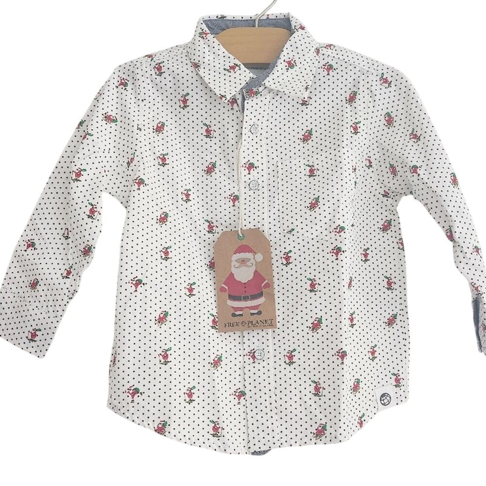 3T Free Planet Santa Skiing Shirt